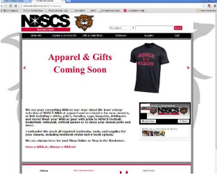 NDSCS Bookstore Homepage View