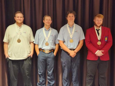 Shayne, Cale, Zach, Ruari - SkillsUSA winners
