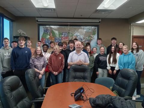 Business Management students touring Giant Seeds