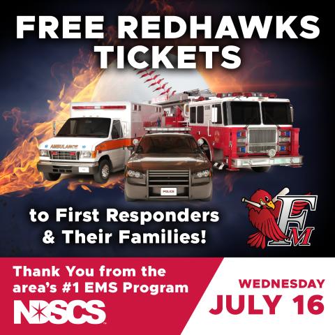 Free RedHawks Tickets for First Responders
