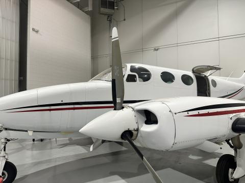 airplane in hangar